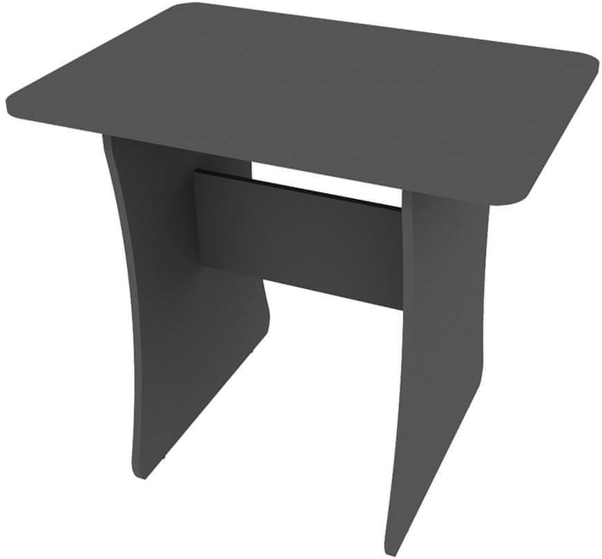 CASARREDO Jedálenský stôl DOMINO šedý grafit